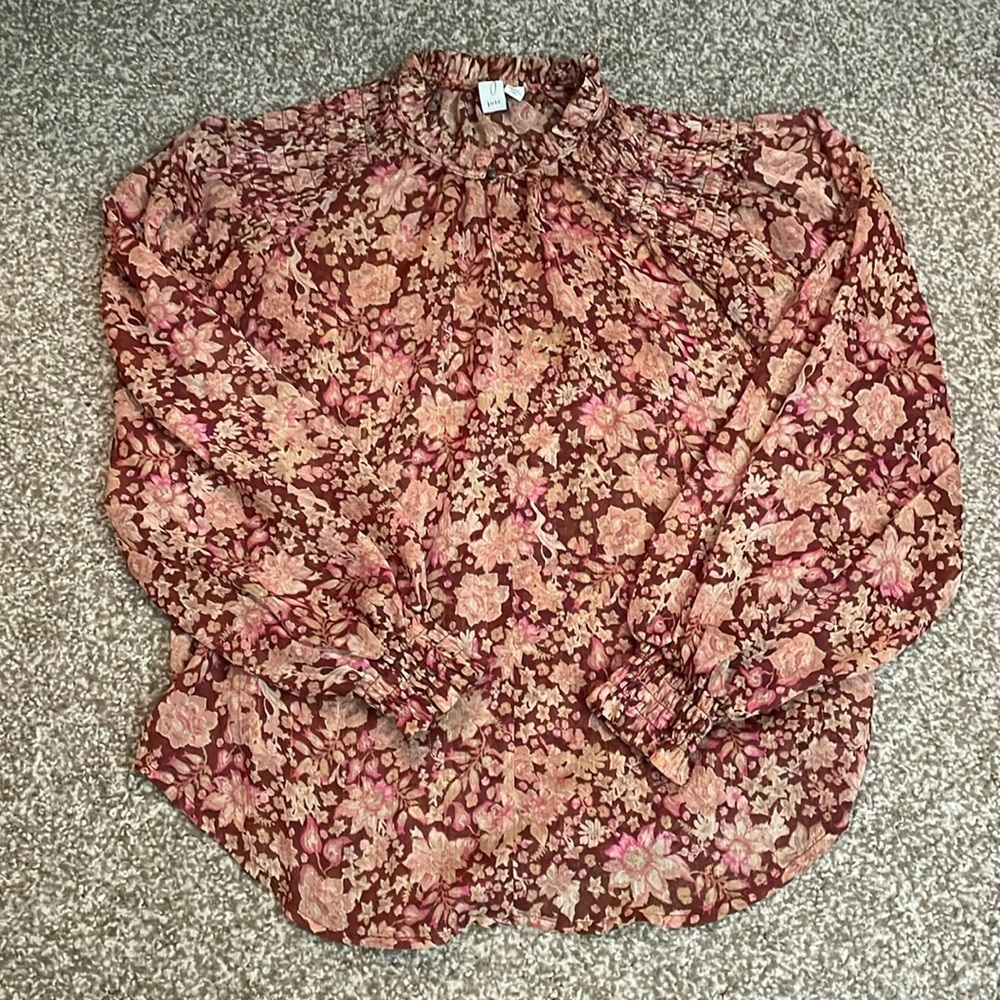 Joie Floral Long Sleeve Blouse